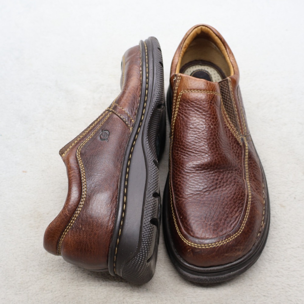 Born Mens 12 Loafers Shoes Brown Blast III Leather Slip On Comfort Casual Rugged